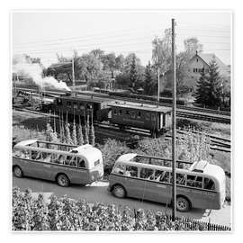 Tableau Two Alfa Romeo buses, Zurich, 1943