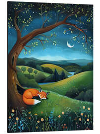 Aluminiumtavla Nighttime Fox