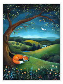 Wall print Nighttime Fox - Dutch Lady