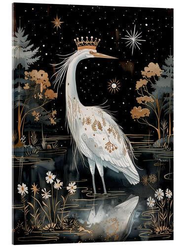 Acrylic print Royal Crane
