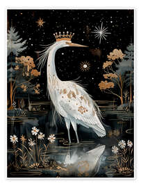 Wall print Royal Crane - Dutch Lady