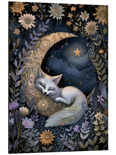 Aluminium print Moon Fox