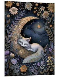 Foam board print Moon Fox