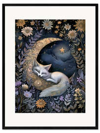 Gerahmter Kunstdruck Mondfuchs