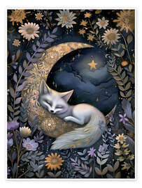 Wall print Moon Fox - Dutch Lady