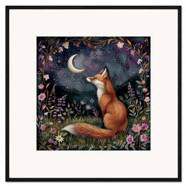 Impression artistique encadrée Woodland Fox - Dutch Lady