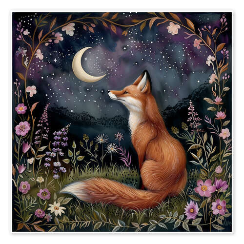 Póster Woodland Fox