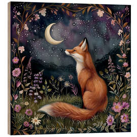 Trätavla Woodland Fox - Dutch Lady