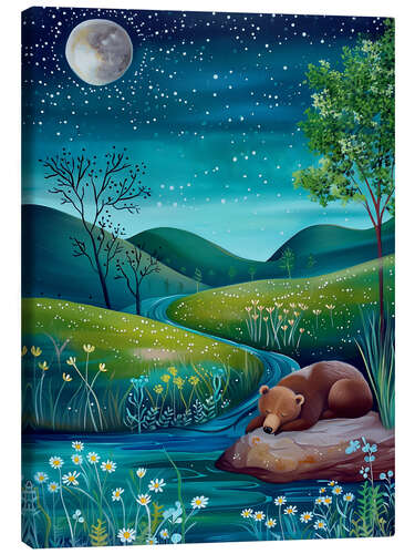 Quadro em tela Nighttime Bear