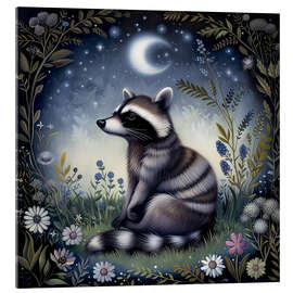 Akryylilasitaulu Woodland Raccoon