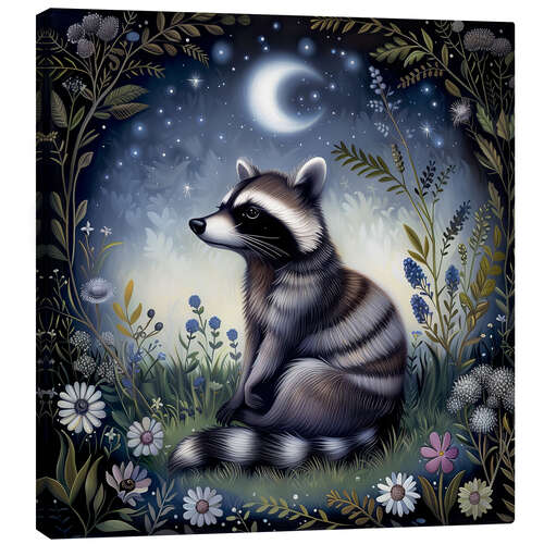 Canvas print Woodland Raccoon