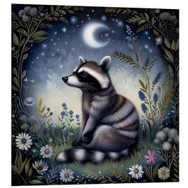 Foam board print Woodland Raccoon