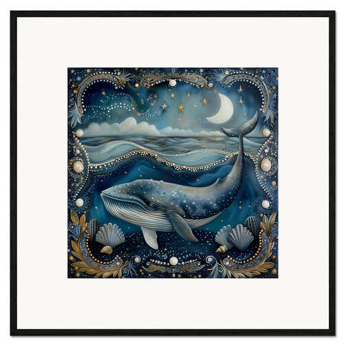 Kehystetty taidepainatus Whales of the Magic Ocean II