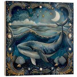 Trätavla Whales of the Magic Ocean II
