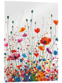 Tableau en verre acrylique Fiesta of Petals - Lena Owens