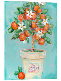 Acrylic print Orange Blossom Tree Clay Pot - Estelle Grengs