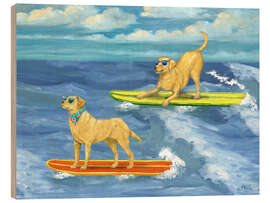 Obraz na drewnie Surf Pup in sunglasses - Paul Brent