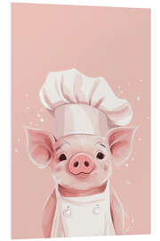 Hartschaumbild Koch-Schweinchen - PetalsPrintsDesign