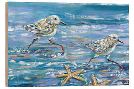 Obraz na drewnie Sand Pipers - Estelle Grengs