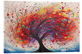 Acrylglasbild Roter Glücksbaum - Lena Owens