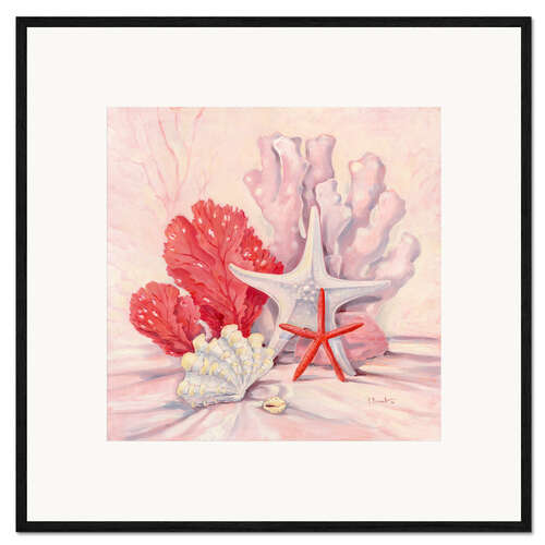 Kehystetty taidepainatus Coral Still Life II