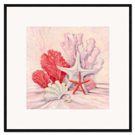 Inramat konsttryck Coral Still Life II
