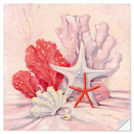Självhäftande poster Coral Still Life II