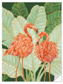 Wandsticker Martinique Flamingos