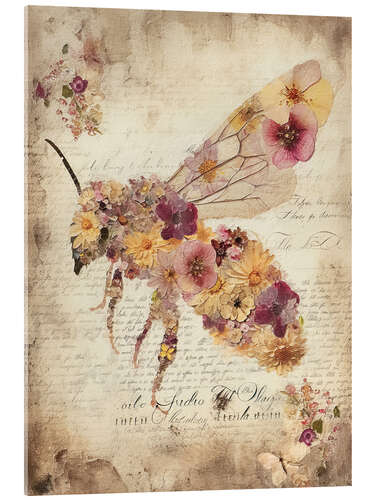 Acrylic print Floral Bee I