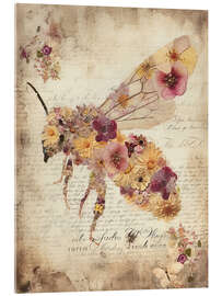 Obraz na szkle akrylowym Floral Bee I - Willow Studio