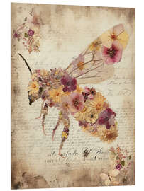 Hartschaumbild Blumenbiene I