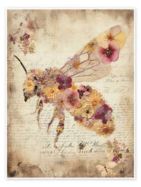 Wall print Floral Bee I - RileyB