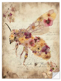 Wandsticker Blumenbiene I