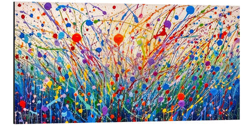 Tableau en aluminium Abstract Meadow Flowers