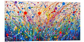 Hartschaumbild Abstrakte Wiesenblumen