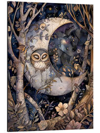 Magnettafel Mond-Eule