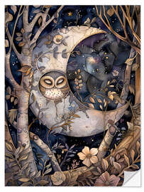 Sisustustarra Moon Owl