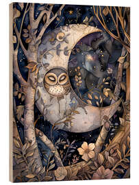 Trätavla Moon Owl