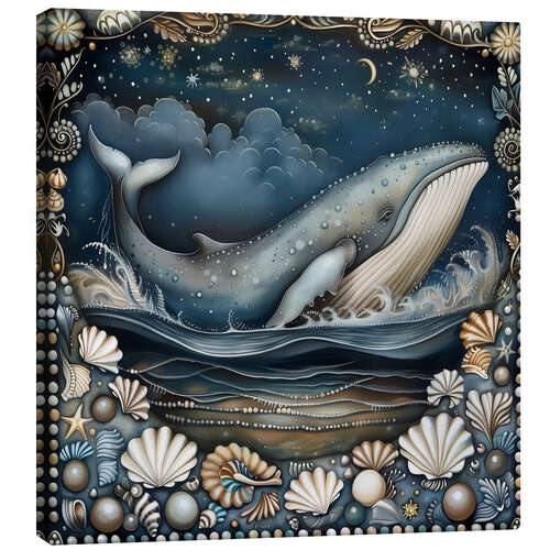 Lienzo Whales of the Magic Ocean I