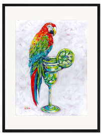 Gerahmter Kunstdruck Margarita-Papagei
