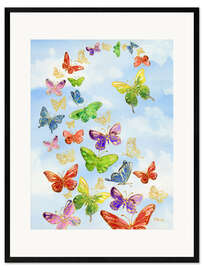 Gerahmter Kunstdruck Schmetterlingsoase