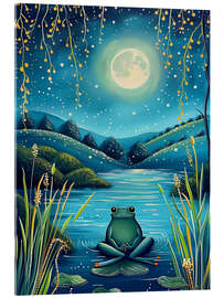 Tableau en verre acrylique Nighttime Frog