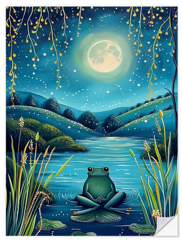 Vinilo para la pared Nighttime Frog