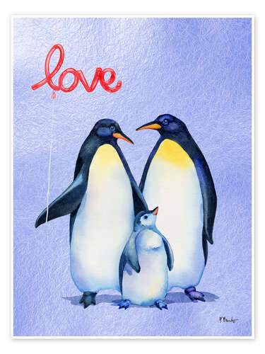 Poster Pinguinliebe