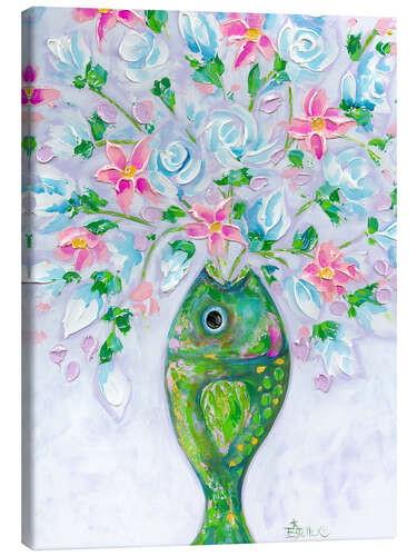 Canvas print Fish'n Flowers