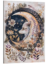 Magnettafel Mond-Wolf