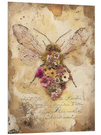 Hartschaumbild Blumenbiene II