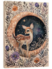 Trätavla Moon Fawn