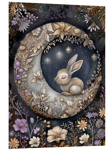 Foam board print Moon Bunny