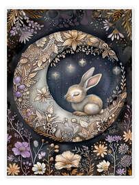 Wall print Moon Bunny - Dutch Lady